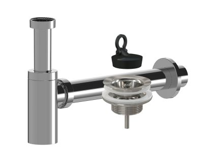 CERANO - Sifon umyvadlový - plast - DN40/300mm - chrom s výpustí  - nerez