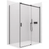 CERANO - Sprchový kout Santoro L/P - 6 mm - černá matná, transparentní sklo - 120x80x195 cm - posuvný