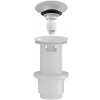 CERANO - Umyvadlová výpusť - 5/4“ click-clack s přepadem - neuzavíratelná - plast - 67/82mm - bílá lesklá