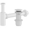 CERANO - Sifon umyvadlový - plast - DN40/300mm - s výpustí click-clack s přepadem - plast - 67/82mm - bílá lesklá