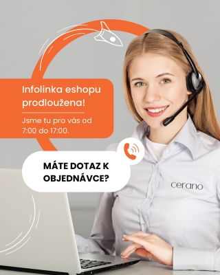 Chceme vám být ještě blíž… 🖤 Proto jsme prodloužili provozní dobu infolinky CERANO – jsme tu pro vás každý pracovní den od...