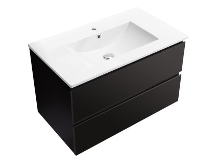 476327 3 cerano koupelnova skrinka carole keramicke umyvadlo todo cerna matna 81x49 5x46 5 cm