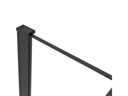 CERANO - Profil Walk-in Onyx zuhanykabinokhoz - 10 mm - matt fekete - 15 mm