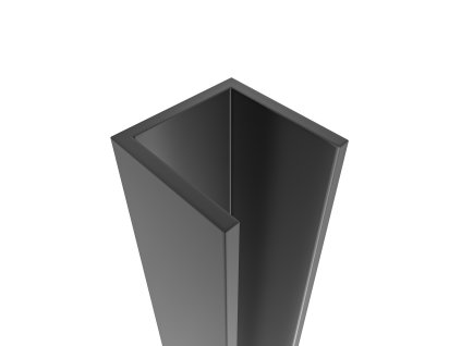 DY2136F Alu black2 Stěnový profil pro instalaci do niky pro dveře a zástěny Marino a Volpe