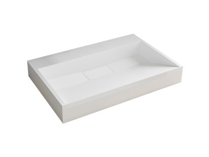 537235 cerano umyvadlo z liteho mramoru vita nastenne i na desku bila matna 60x37 cm