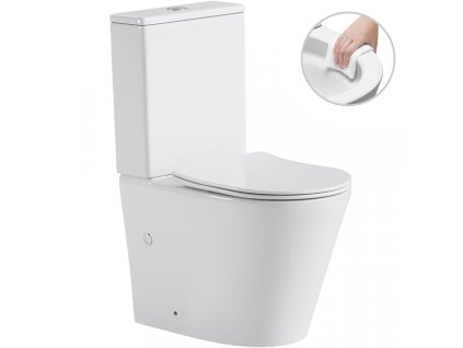 WC Carlito podní zadní odpad bílá lesklá