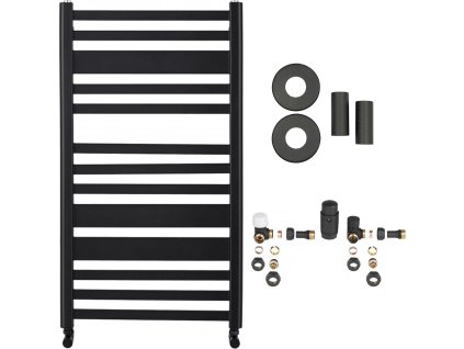 663898 cerano koupelnovy radiatorovy set enrico ustredni vytapeni bocni pripojeni 272w cerna matna 660x550 mm