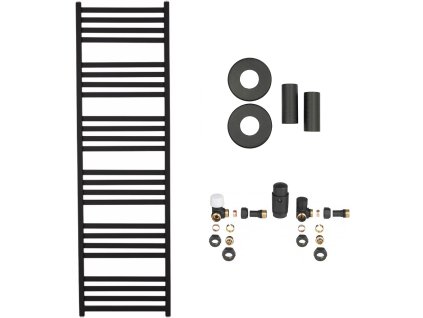 663967 cerano koupelnovy radiatorovy set fulgiduson ustredni vytapeni bocni pripojeni 765w cerna matna 1800x530 mm