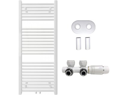 663829 cerano koupelnovy radiatorovy set lincoln ustredni vytapeni stredove pripojeni 50 mm 366w bila matna 1200x500 mm