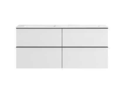 665215 cerano koupelnova skrinka pod umyvadlo s uchytkou velora bila matna cerna uchytka 138x49 8x45 2 cm