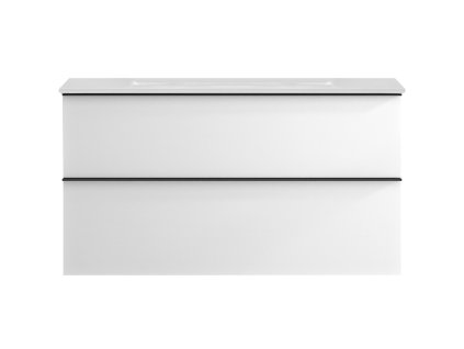 664768 cerano koupelnova skrinka pod umyvadlo s uchytkou velora bila matna cerna uchytka 99x49 8x46 cm