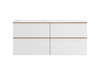 665221 cerano koupelnova skrinka pod umyvadlo s uchytkou velora bila matna zlata uchytka 138x49 8x45 2 cm