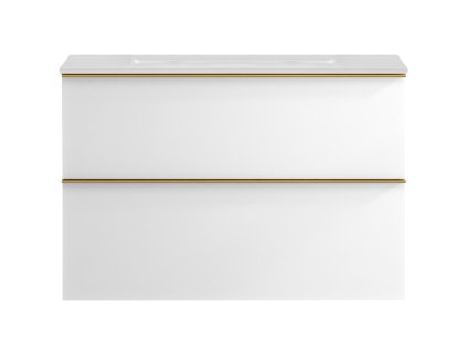 664822 cerano koupelnova skrinka pod umyvadlo s uchytkou velora bila matna zlata uchytka 69x49 8x46 cm