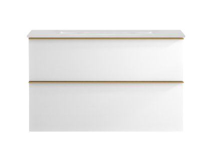 665248 cerano koupelnova skrinka pod umyvadlo s uchytkou velora bila matna zlata uchytka 79x49 8x46 cm