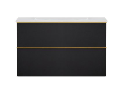 665257 cerano koupelnova skrinka pod umyvadlo s uchytkou velora cerna matna zlata uchytka 79x49 8x46 cm