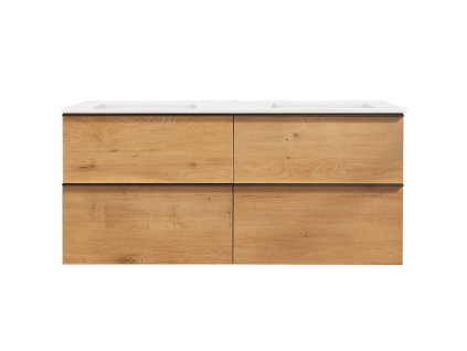 664801 cerano koupelnova skrinka pod umyvadlo s uchytkou velora dub medovy cerna uchytka 119x49 8x45 2 cm