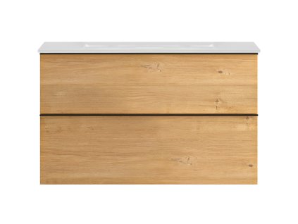 665260 cerano koupelnova skrinka pod umyvadlo s uchytkou velora dub medovy cerna uchytka 79x49 8x46 cm