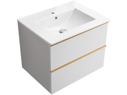 664903 5 cerano koupelnova skrinka pod umyvadlo s uchytkou velora keramicke umyvadlo todo bila matna zlata uchytka 59x49 8x46 cm