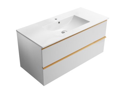 664897 5 cerano koupelnova skrinka pod umyvadlo s uchytkou velora keramicke umyvadlo todo bila matna zlata uchytka 99x49 8x46 cm