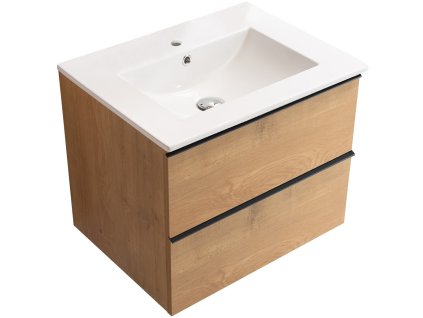 664963 cerano koupelnova skrinka pod umyvadlo s uchytkou velora keramicke umyvadlo todo dub medovy cerna uchytka 59x49 8x46 cm