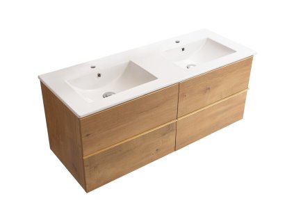 664990 14 cerano koupelnova skrinka pod umyvadlo s uchytkou velora keramicke umyvadlo todo dub medovy zlata uchytka 119x49 8x45 2 cm