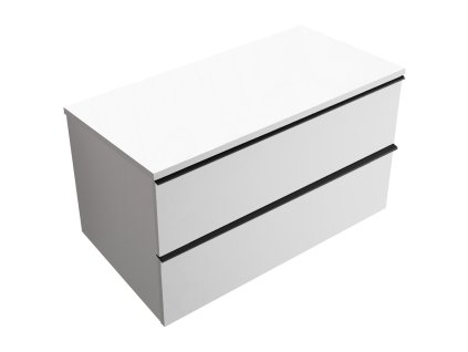 665023 cerano koupelnova skrinka pod umyvadlo s uchytkou deskou pod umyvadlo velora 18 mm bila matna cerna uchytka 79x49 8x46 cm
