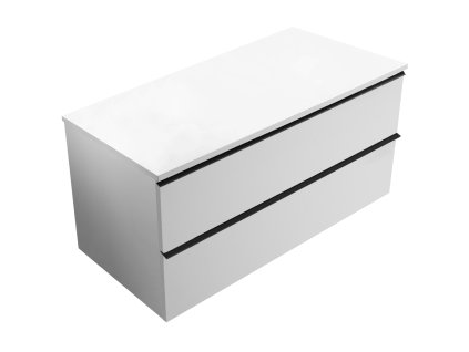 665011 cerano koupelnova skrinka pod umyvadlo s uchytkou deskou pod umyvadlo velora 18 mm bila matna cerna uchytka 99x49 8x46 cm