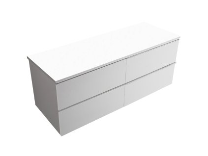 665029 cerano koupelnova skrinka pod umyvadlo s uchytkou deskou pod umyvadlo velora 18 mm bila matna chromova uchytka 119x49 8x45 2 cm