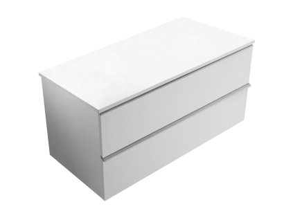 665026 5 cerano koupelnova skrinka pod umyvadlo s uchytkou deskou pod umyvadlo velora 18 mm bila matna chromova uchytka 99x49 8x46 cm
