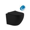 CERANO - Komplett falsík alatti WC-szett Lite/Cesso - matt fekete - Slim WC-nyomógomb, matt fekete - falsík előtti/gipszkarton - 49x36 cm
