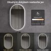 413372 6 cerano koupelnove led zrcadlo valto kovovy ram cerna matna 40x60 cm