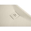 CERANO - Téglalap alakú zuhanytálca Pablo - SMC/ásványi kompozit - strukturált bézs - 110x90 cm