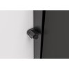 CERANO - Medin bal/jobb beépített zuhanykabin - 8 mm - matt fekete, grafitüveg - 140x195 cm - kétrészes tolóajtó