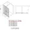 CERANO - Medin bal/jobb beépített zuhanykabin - 8 mm - króm, átlátszó üveg - 120x195 cm - kétrészes tolóajtó