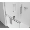 CERANO - Walk-in kristály zuhanyfal bal/jobb - 8 mm + polc/törölközőtartó - merevítő nélküli rendszer - króm, átlátszó üveg - 50x200 cm