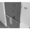 CERANO - Walk-in Crystal bal/jobb zuhanykabin - 8 mm + törölközőtartó polc/polc - merevítő nélküli rendszer - króm, grafitüveg - 110x200 cm