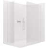 CERANO - Walk-in Crystal TL/P zuhanyfal - 8 mm - merevítő nélküli rendszer - króm, rovátkolt üveg - 110x110x200 cm