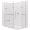 CERANO - Walk-in Crystal TL/P zuhanykabin - 8 mm - merevítő nélküli rendszer + törölközőtartó polc/tartó - króm, ipari üveg - 150x110x200 cm