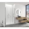 CERANO - 2-szárnyú zuhanyajtó Antelo B/J - 6 mm - króm, átlátszó üveg - 130x190 cm