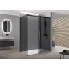 CERANO - Zuhanykabin Lantono B/J - 8 mm - Soft-Close - matt fekete, grafitüveg - 120x70x195 cm - tolóajtó
