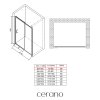 CERANO - Orlano tolóajtó zuhanykabinhoz B/J - 5 mm - króm, átlátszó üveg - 80x195 cm