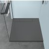 CERANO - Téglalap alakú zuhanytálca Loro - öntött márvány - sötétszürke - 120x90x3,5 cm