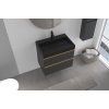 670138 cerano koupelnova skrinka velora cerna matna uchytka zlata umyvadlo s otvorem pro baterii z liteho mramoru vita cerna 70x53x46 cm