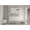 CERANO - Fürdőszobai tükrös szekrény Orea - matt fehér - 100x65x15 cm