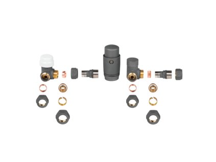 394044 cerano pripojovaci sada radiatorovych ventilu s termostatickou hlavici rohova seda matna