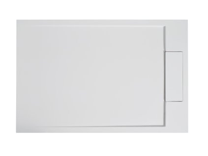 CERANO - Brodzik marmurowy prostokątny Loro - biały mat - 120x80 cm