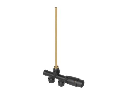 390699 cerano pripojovaci sada radiatoroveho ventilu s termostatickou hlavici jednobodova cerna matna