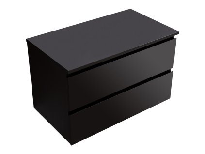 476390 8 cerano koupelnova skrinka carole s deskou pod umyvadlo 18 mm cerna matna 81x49 8x46 5 cm