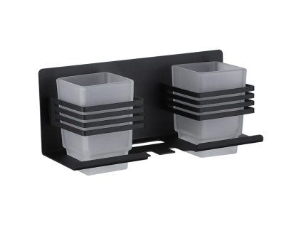 479779 1 cerano nastenny samolepici drzak na zubni kartacky a kelimky lero cerna matna