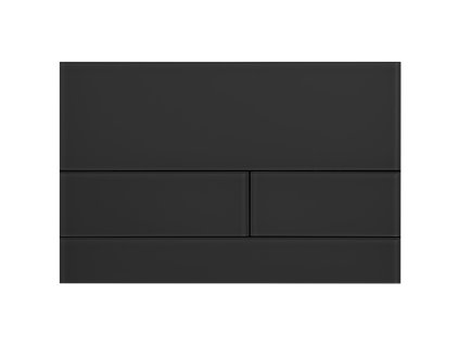 CERANO - Przycisk spłuczki do WC Lite/Line - szkło - matowy czarny